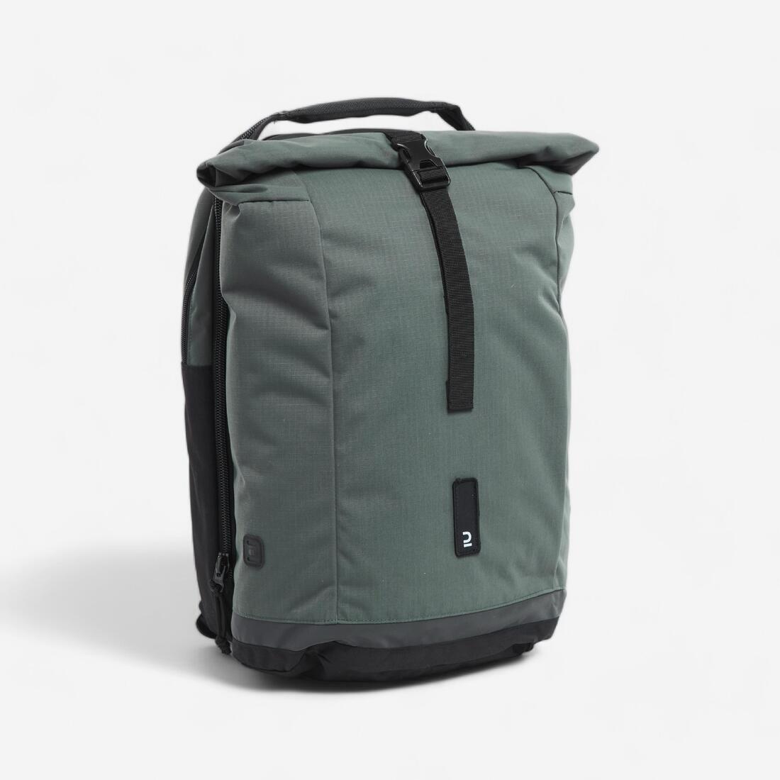 SAC A DOS VELO POUR PORTE-BAGAGES DOUBLE 27 LITRES SEPIA