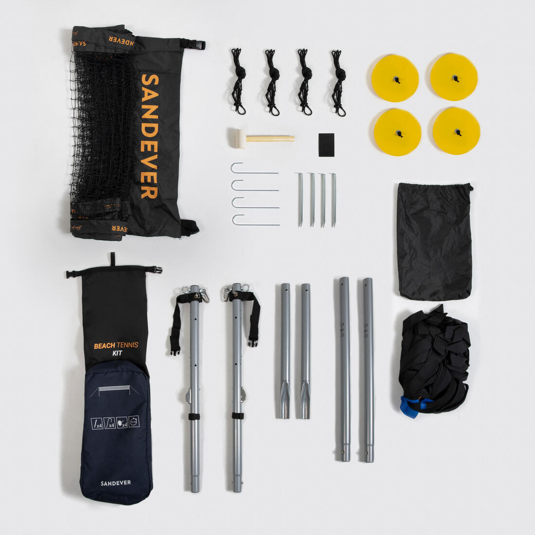 Kit Beach Tennis BTK 500 R (poteaux, filet) – noir