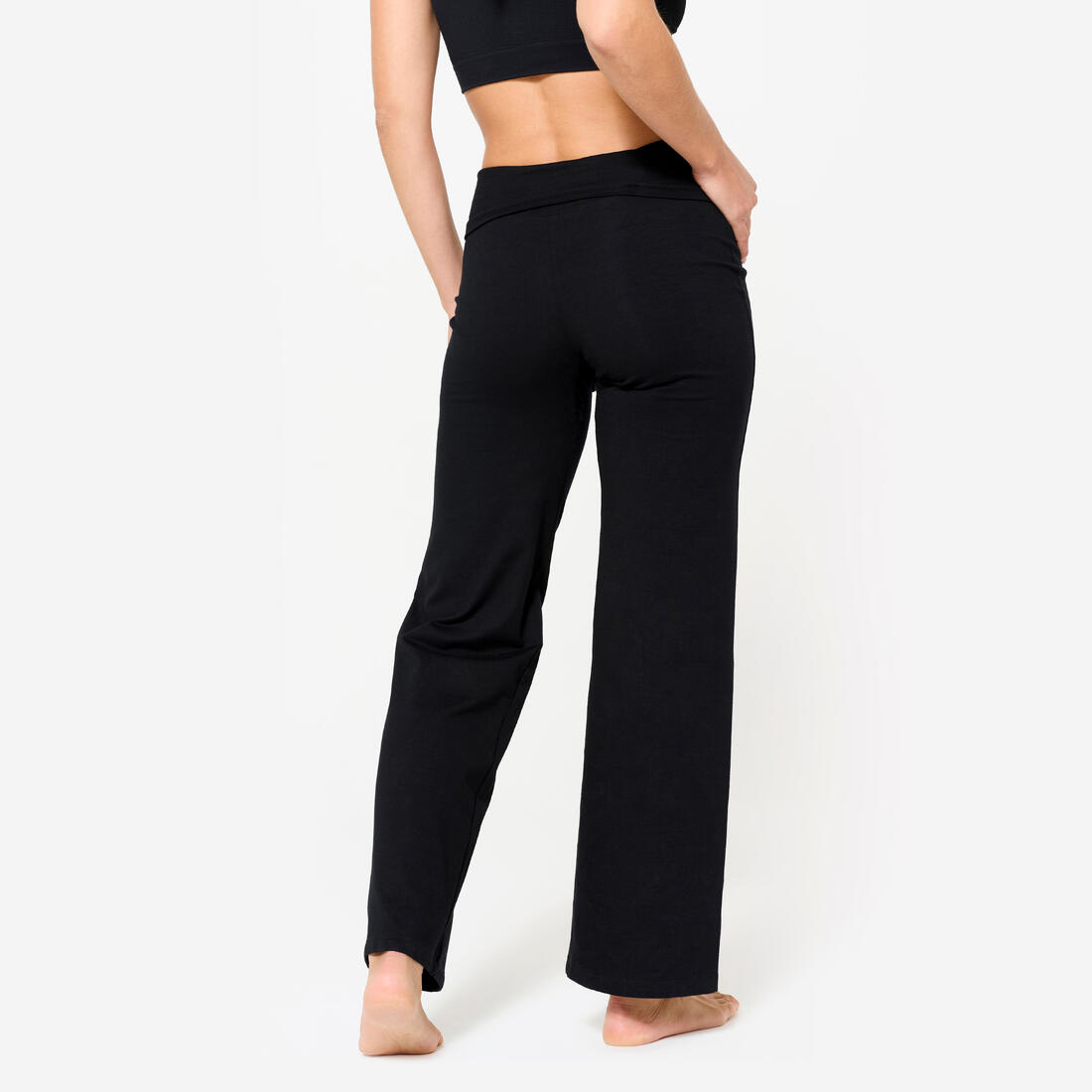 Pantalon de yoga coton  doux taille haute femme