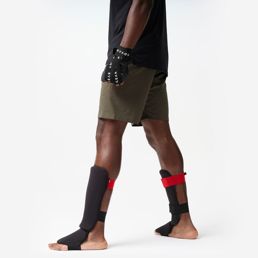 Protège-tibias-pieds de kick-boxing 100 ergo adulte