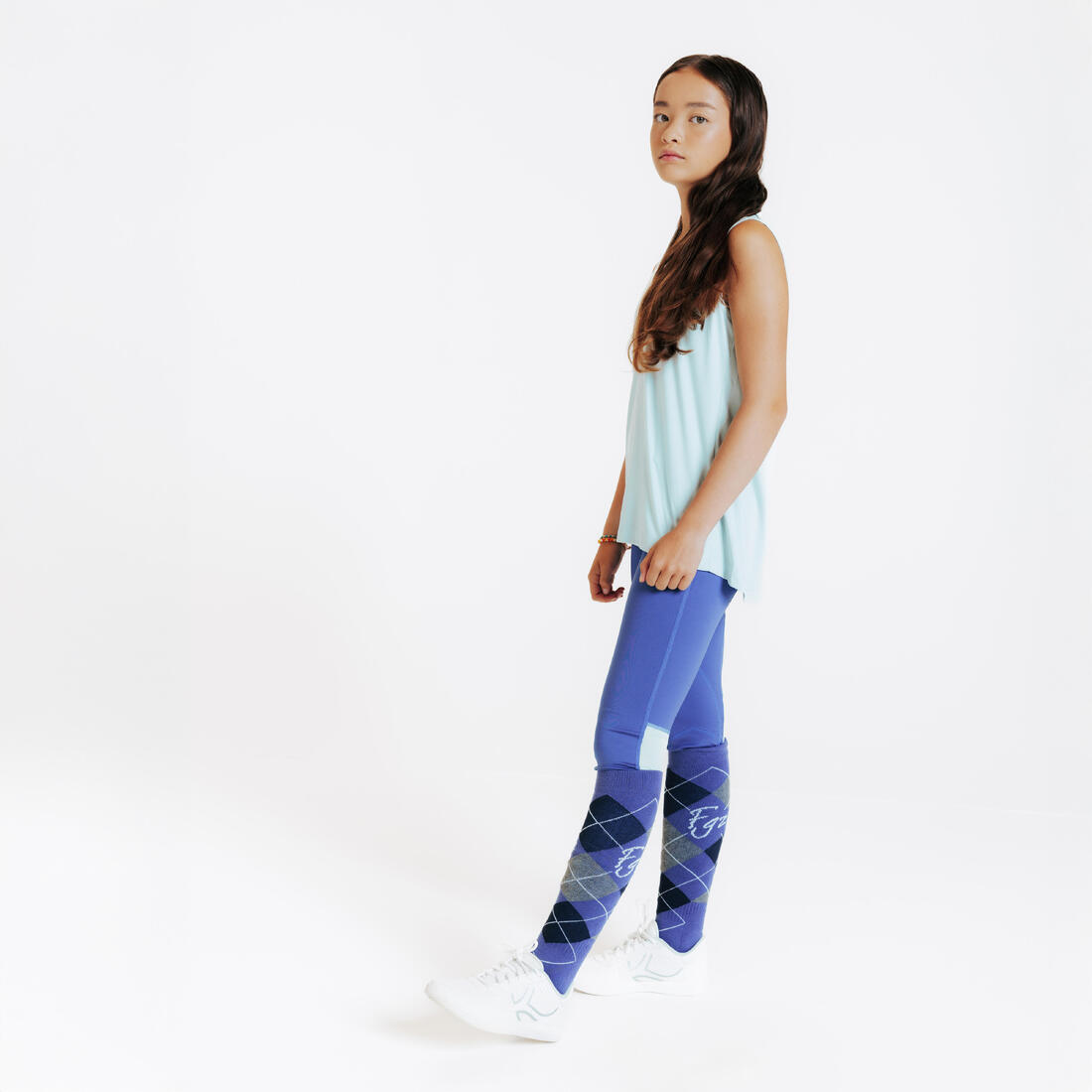 Legging équitation léger Enfant - 100 marine et