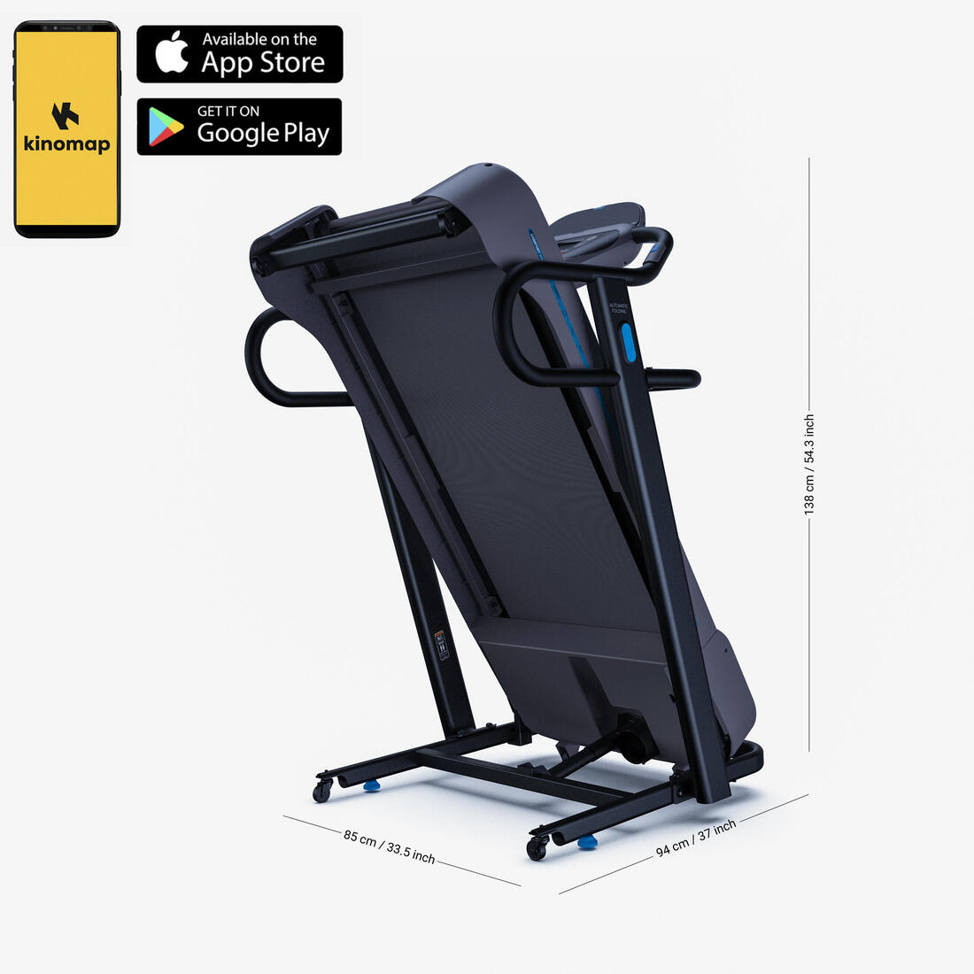 Tapis de marche W900 connecté et extra confortable, 10 km/h, 50x120 cm