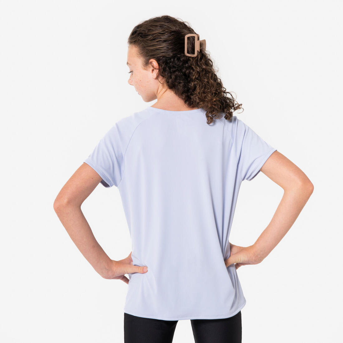 T-shirt de running respirant Fille - KIPRUN DRY+ 500 pastel