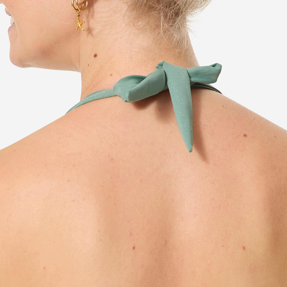 Haut de maillot de bain surf foulard à paillettes femme, Cora