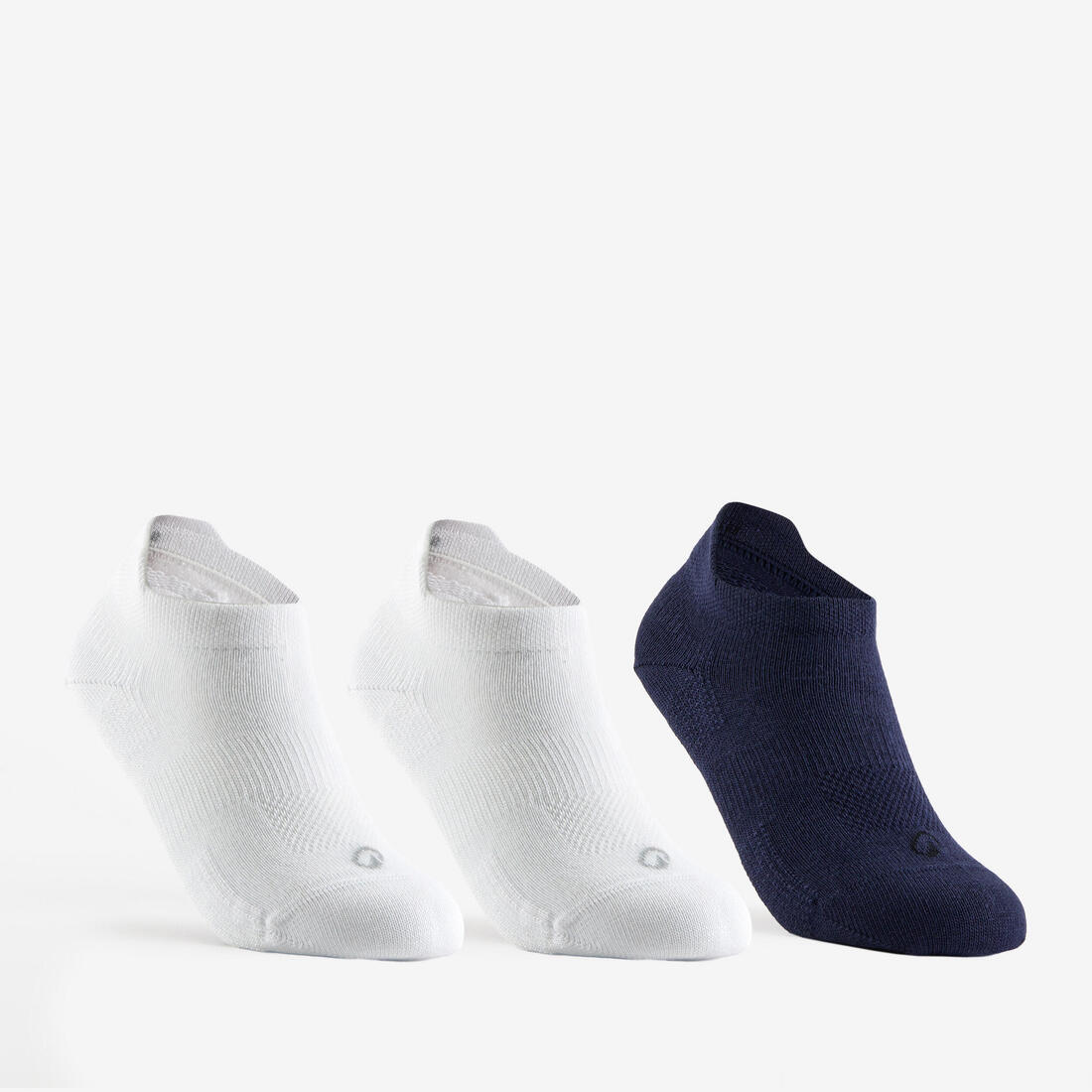 CHAUSSETTES TENNIS ENFANT BASSES ARTENGO RS 160 GRIS LOT DE 3 – blanc