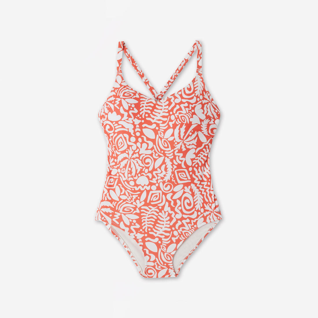 Maillot de bain 1 pièce natation Femme - Lila poly rouge