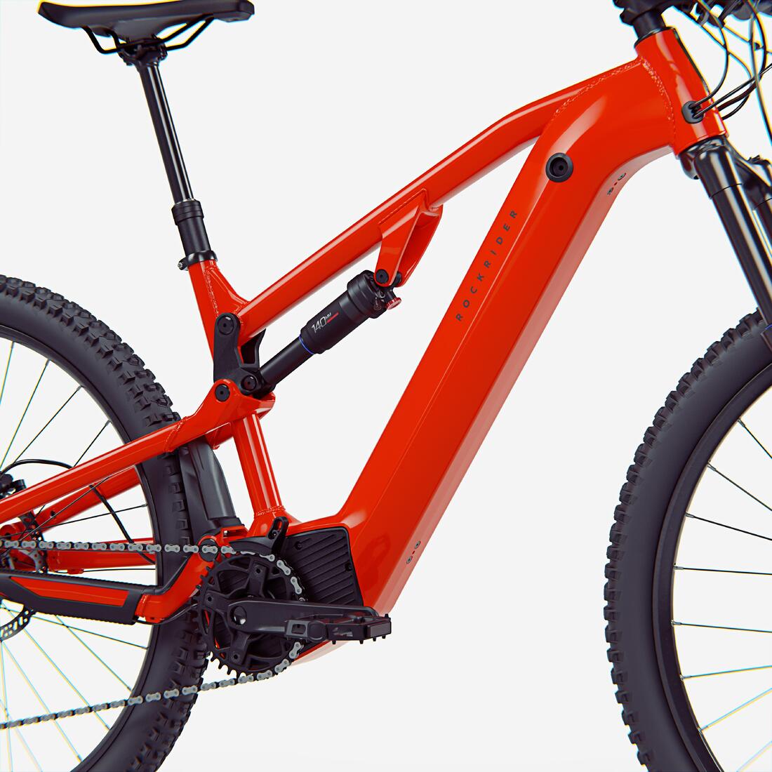 Vélo vtt électrique tout suspendu 29" - e-expl 520 s rouge vif