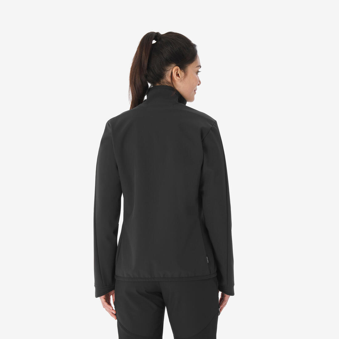 Veste softshell coupe-vent femme, MT100 noir