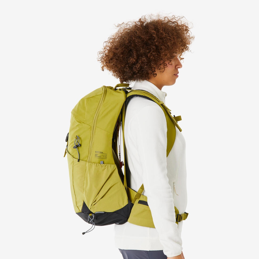 Sac à dos de randonnée ventilé 25L, MH500 khaki