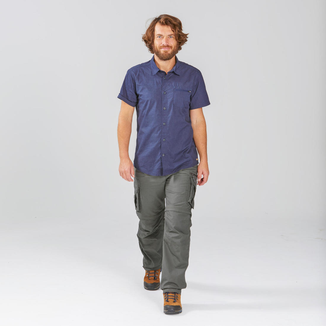 Pantalon cargo de randonnée modulable homme, TRAVEL 500 Modul