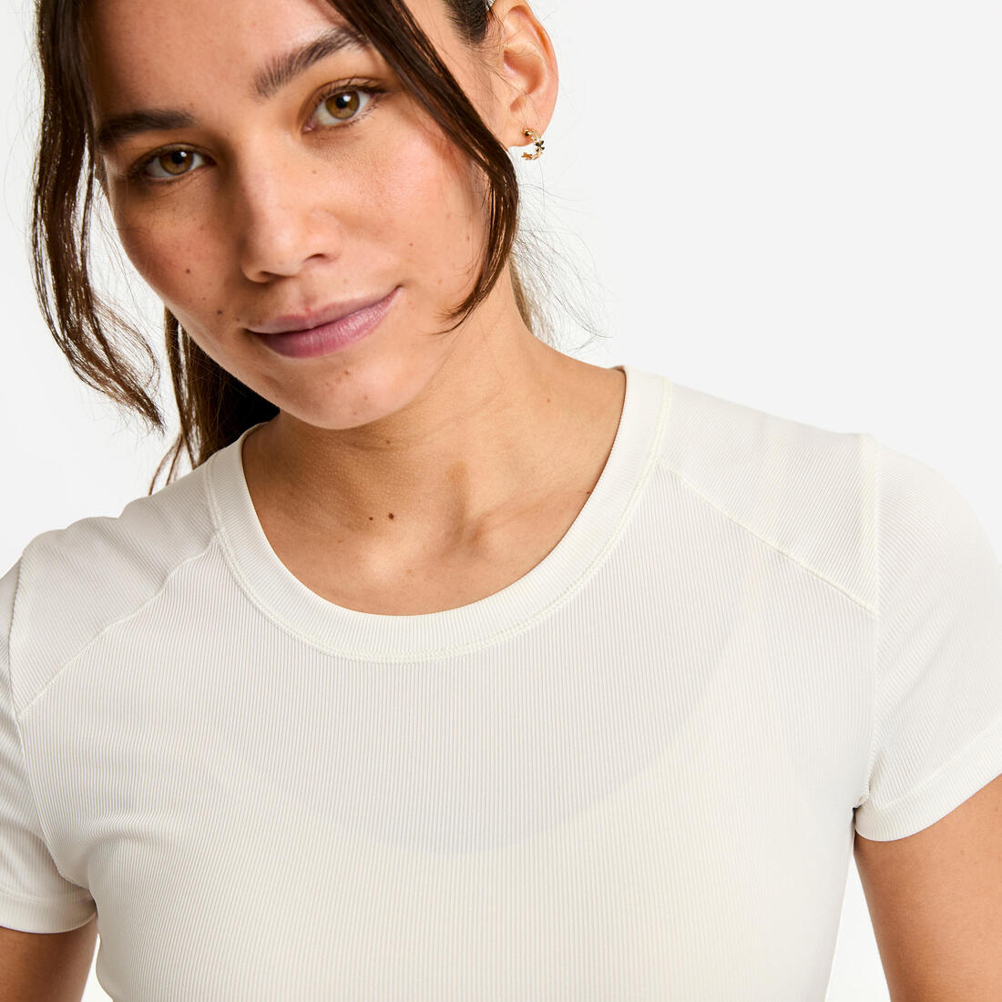 Tee-shirt côtelé femme