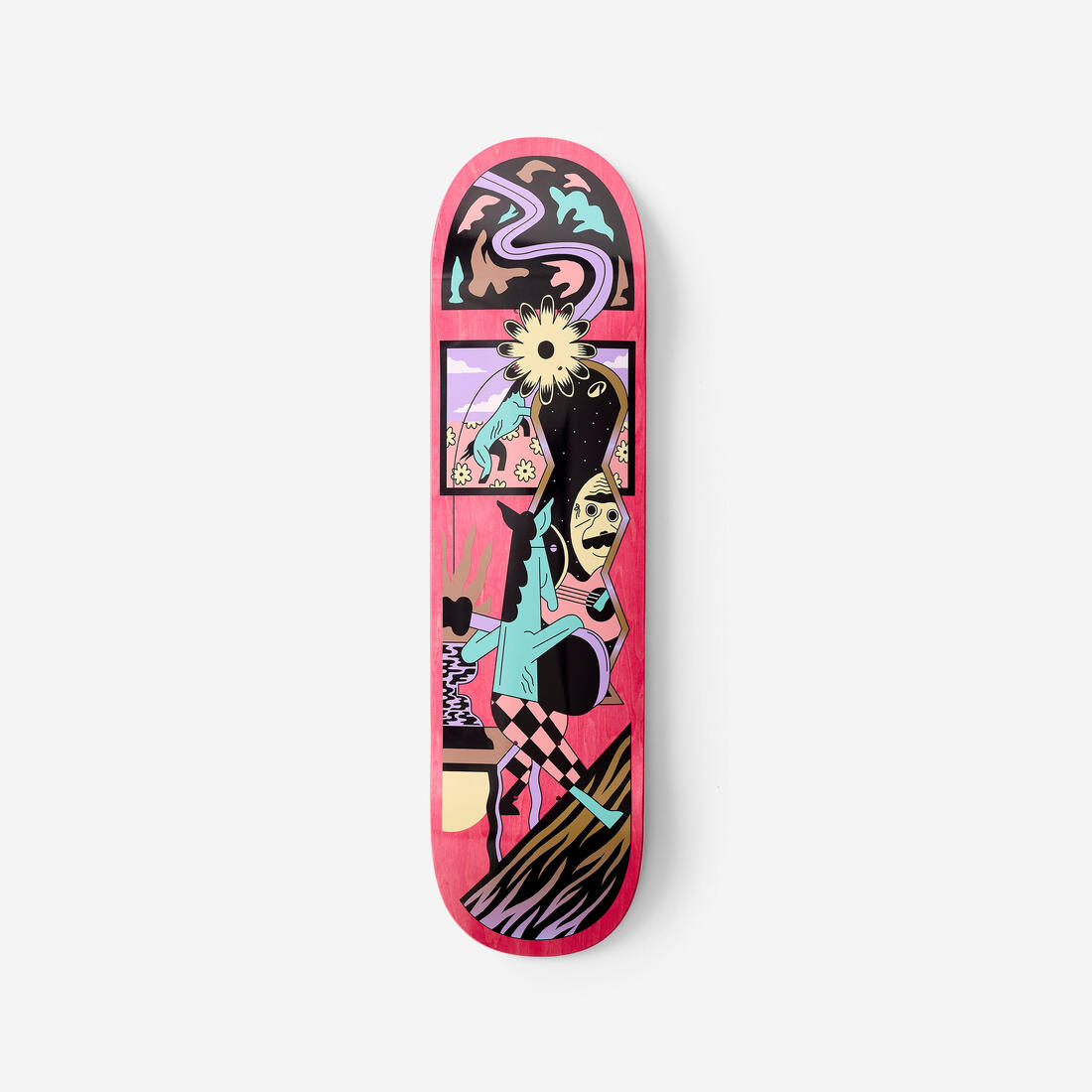 PLANCHE DE SKATE ERABLE DK500 POPSICLE TAILLE 8". GRAPHISME PAR QUENTIN CAILLAT