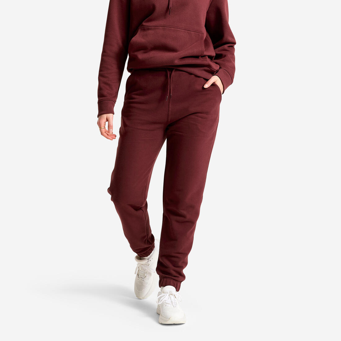 Pantalon de jogging droit en coton femme