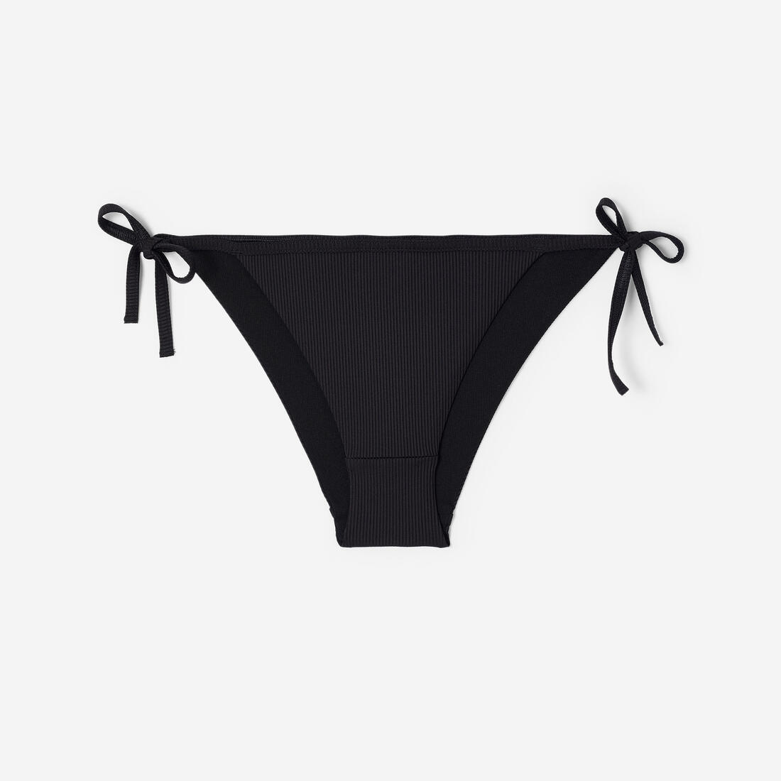 Bas de maillot de bain surf culotte nouée texturée femme, Sandy simy noir