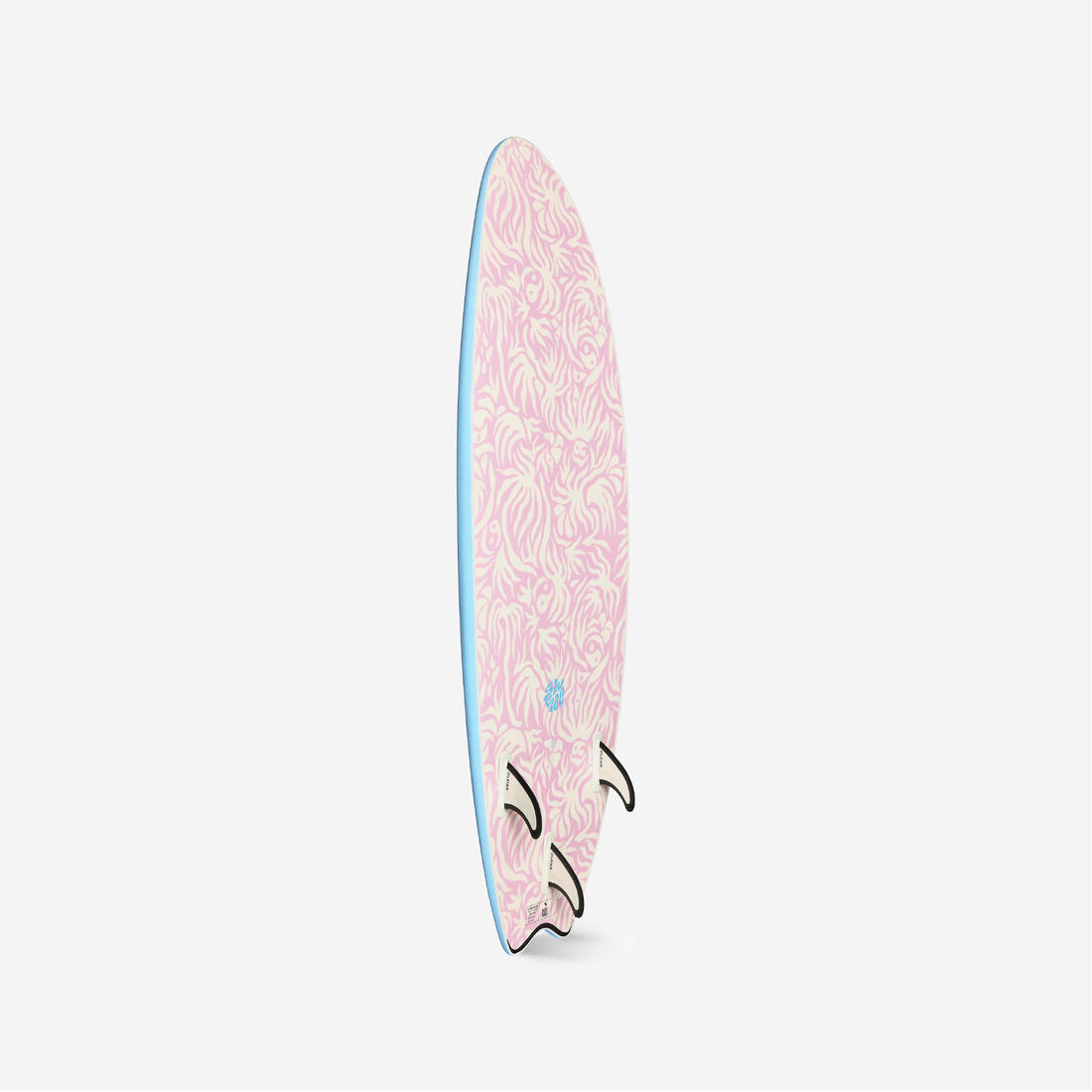 Planche de surf en mousse 6' swallow tail 49L - bleu ciel