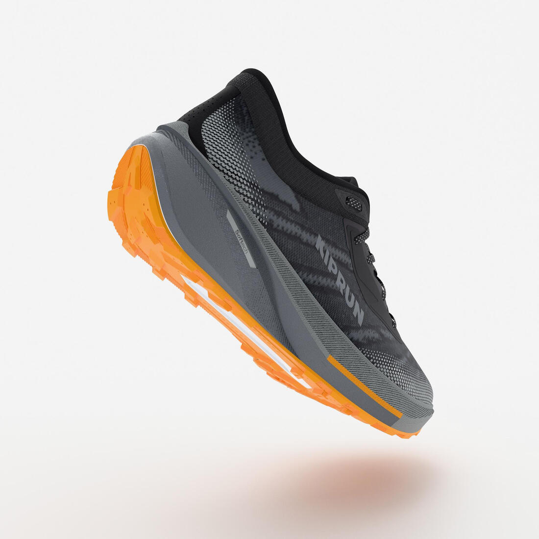 Chaussures de running route et chemin homme, Kiprun kipcore gravel noir et