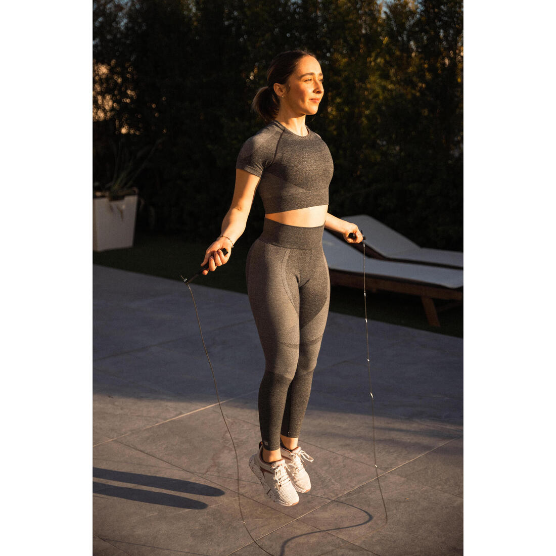 T-shirt Crop top manches courtes Fitness seamless