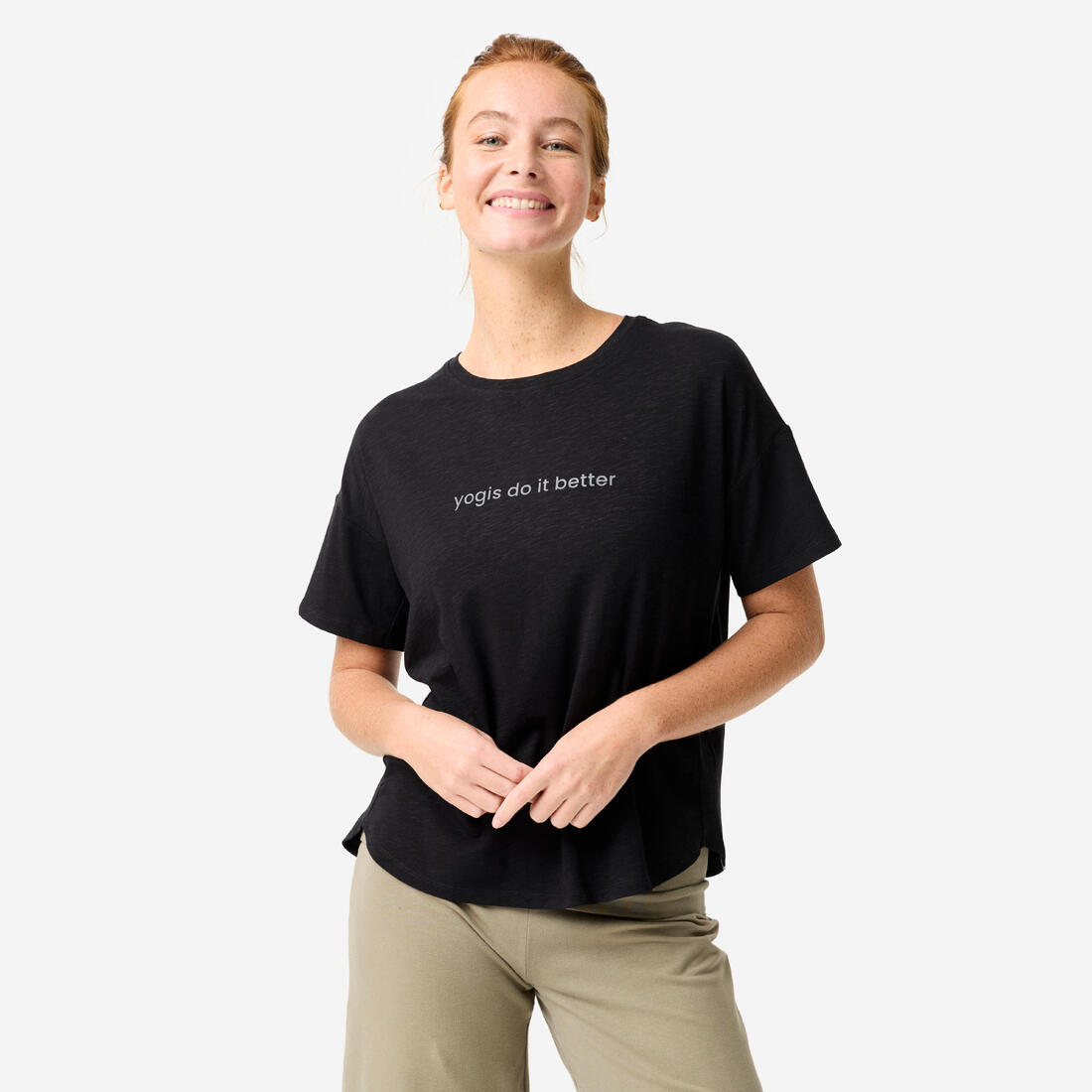 T-shirt manches courtes de yoga femme