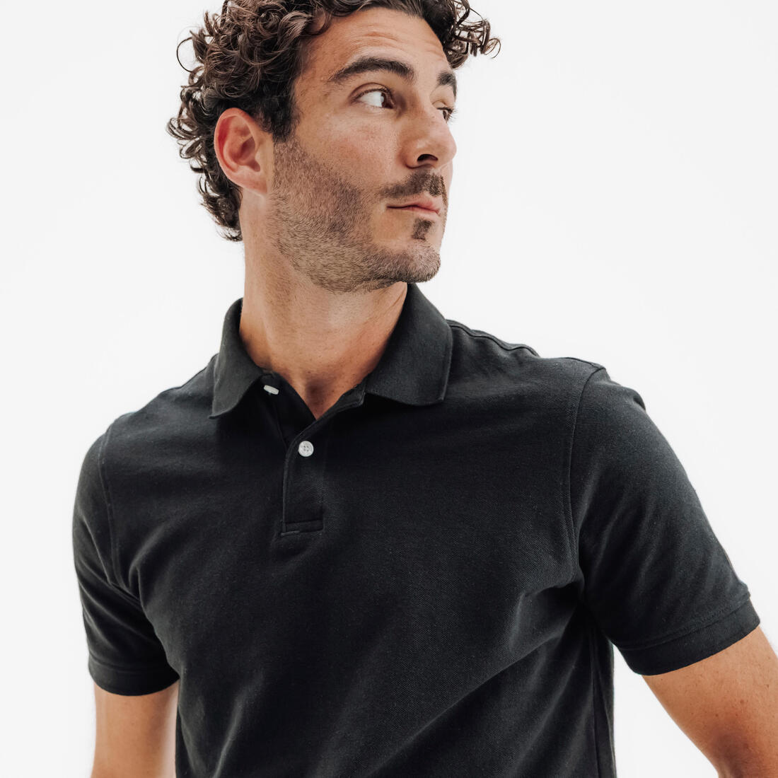 Polo de golf en coton polyester manches courtes homme, MW500
