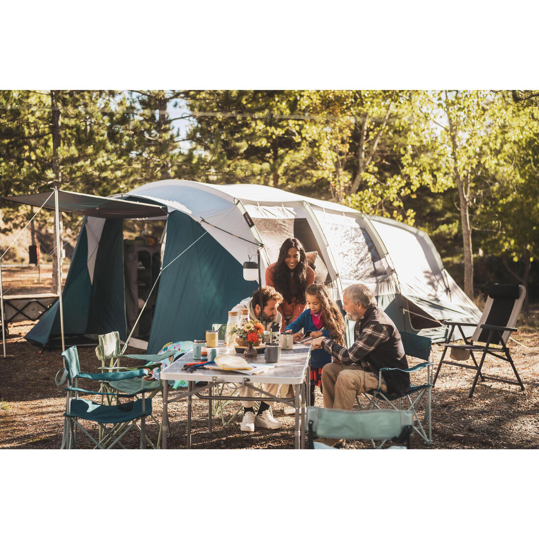 Fauteuil de camping pliant, inclinable en 5 positions, ultra confort