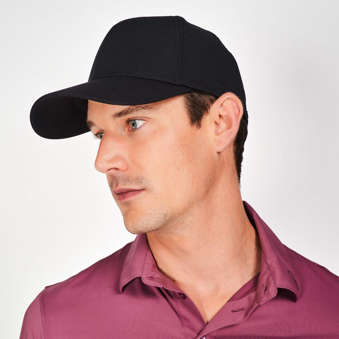 Casquette de golf marque-balle, noire
