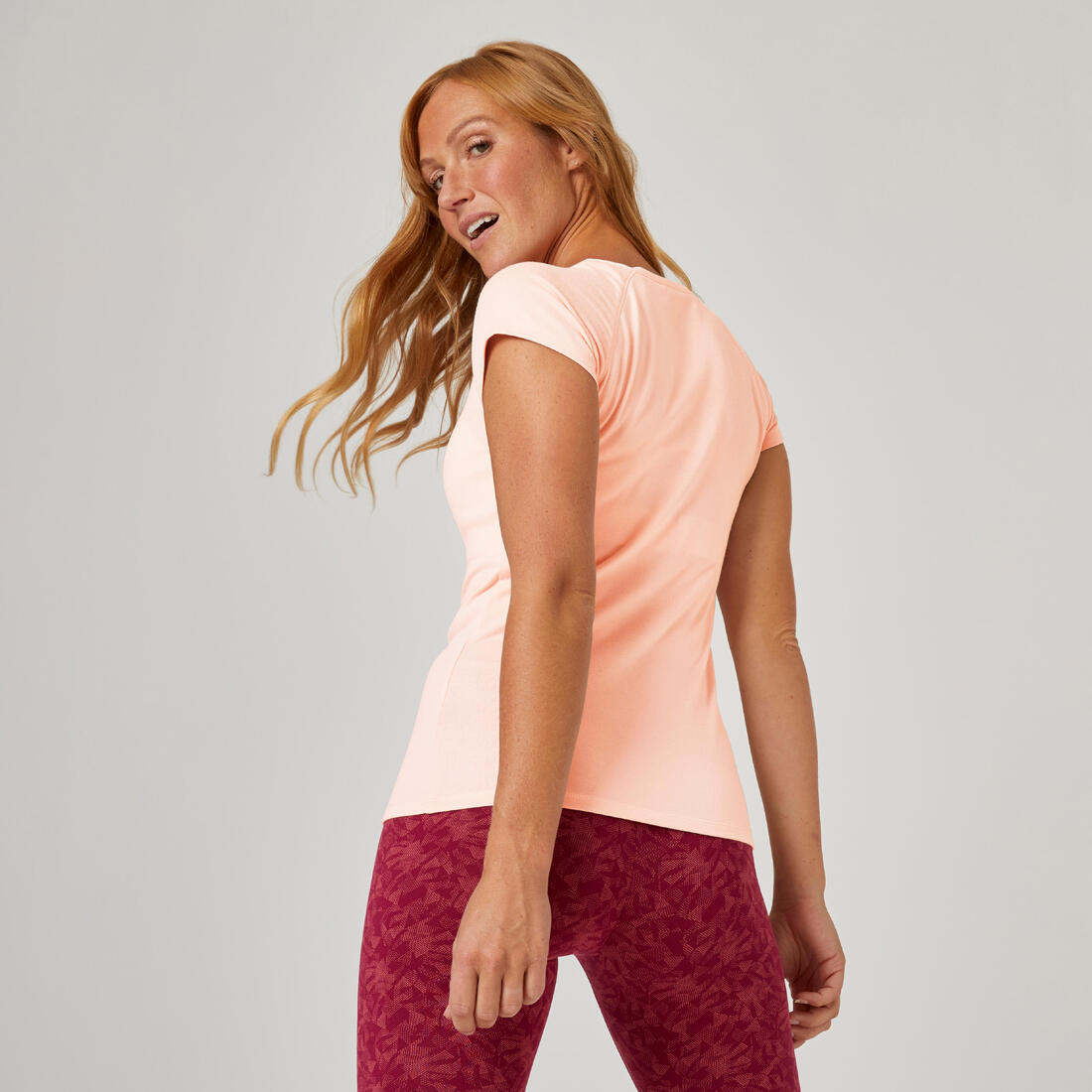 T-shirt Col V fitness Femme - 500