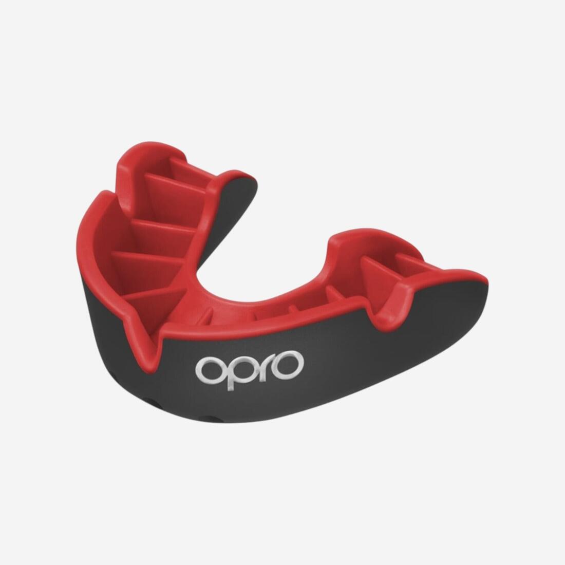 Protège-dents de rugby Adulte - Protection Silver rouge et noir