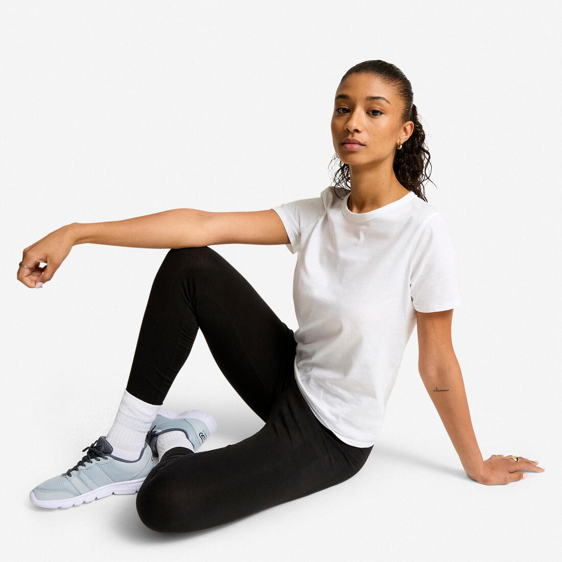 Legging de sport classique en coton et extensible femme