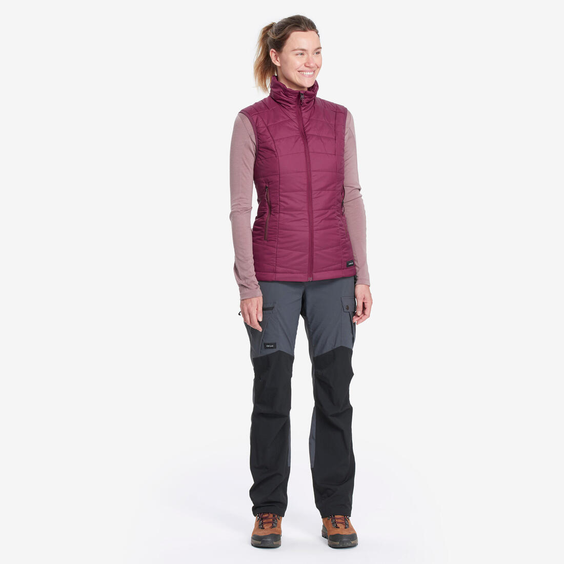 Doudoune de trek sans manches synthétique Femme, MT100