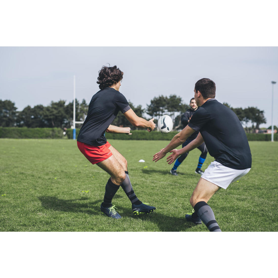 Short rugby adulte avec poches r100