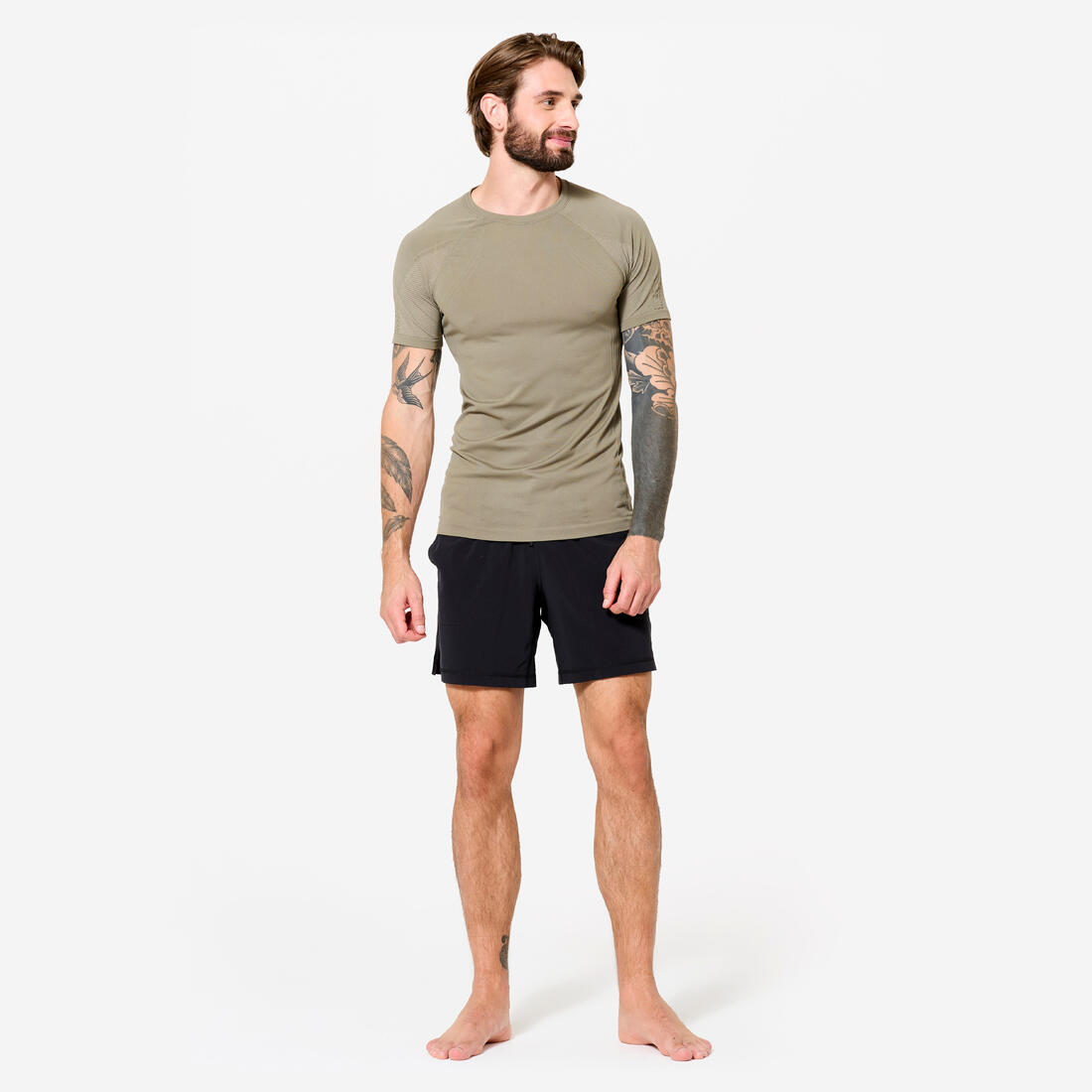T-shirt de yoga seconde peau manches courtes homme