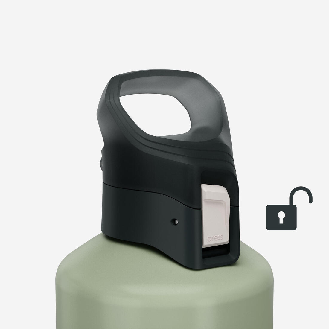 Gourde alu 1,5l avec bouchon à ouverture rapide pour la randonnée