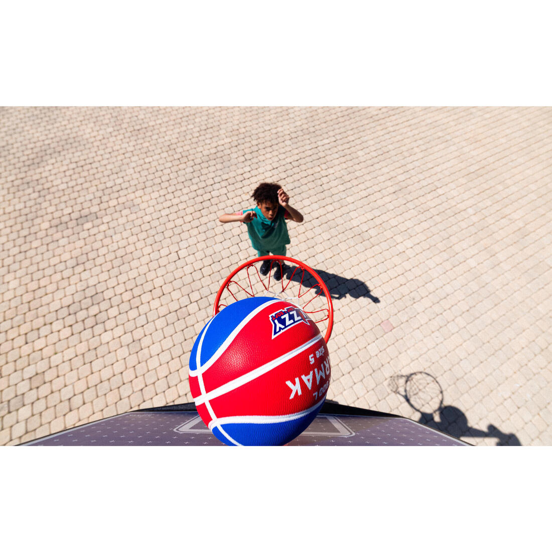 Panier de basket Enfant Dunk sur pied réglable 1,60m à 2,20m - K900