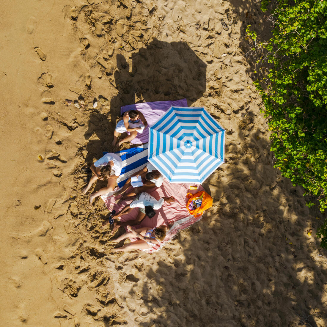 Parasol de plage compact 2 places upf 50+