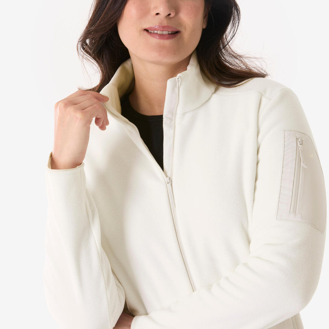 Polaire de randonnée femme, MH500 full zip
