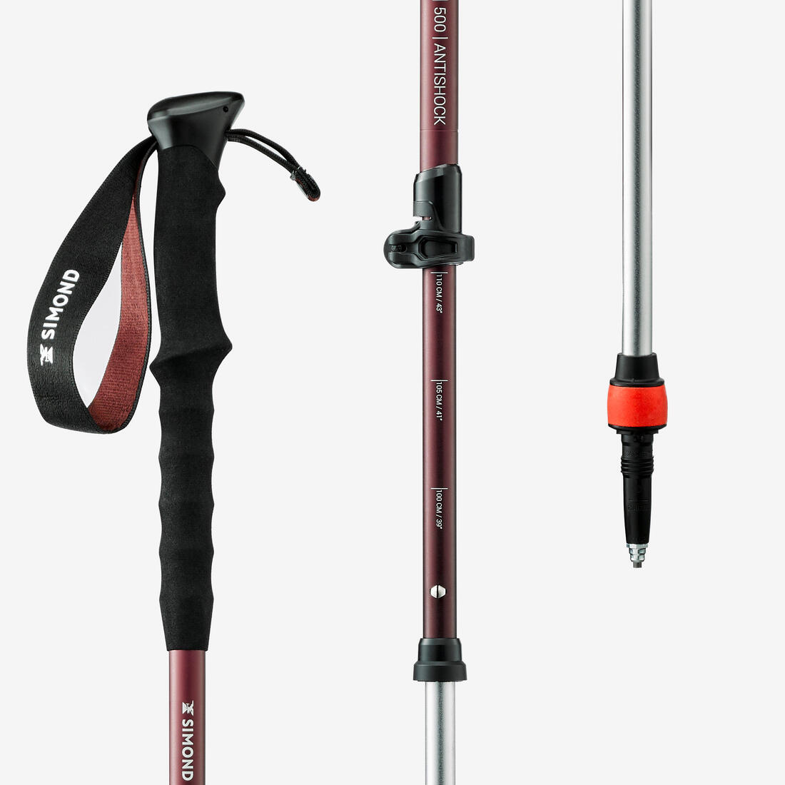 Bâton de randonnée absorption impacts, MT500 Antichoc