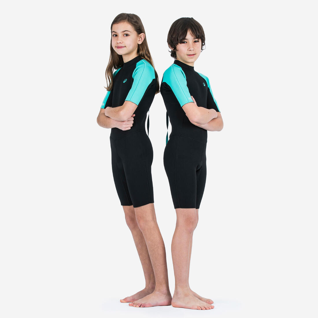 Combinaison shorty surf caoutchouc naturel Yulex 1,5mm enfant, 100