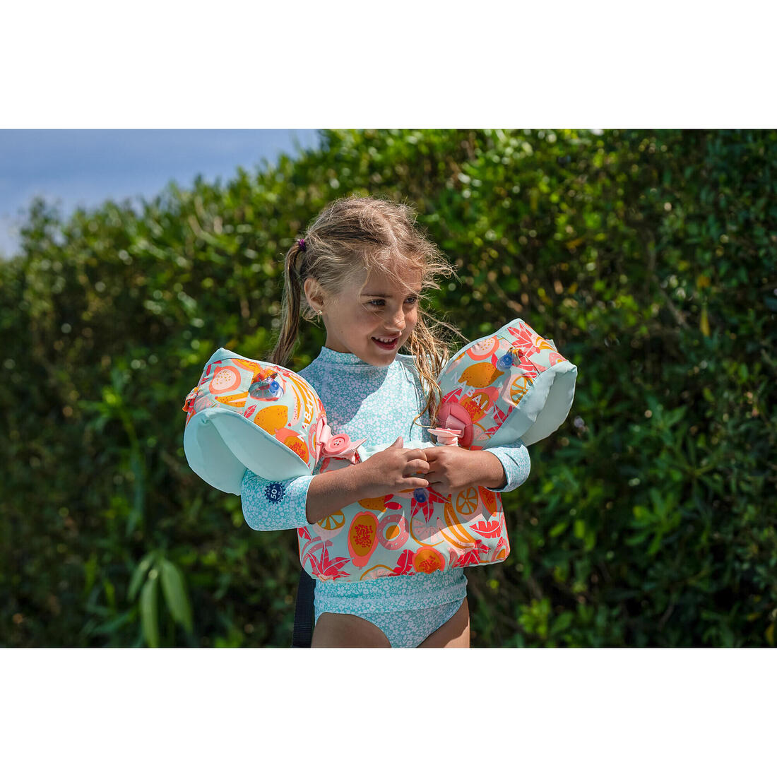 Brassards-ceinture piscine évolutif TISWIM enfant bleu "DRAGON"