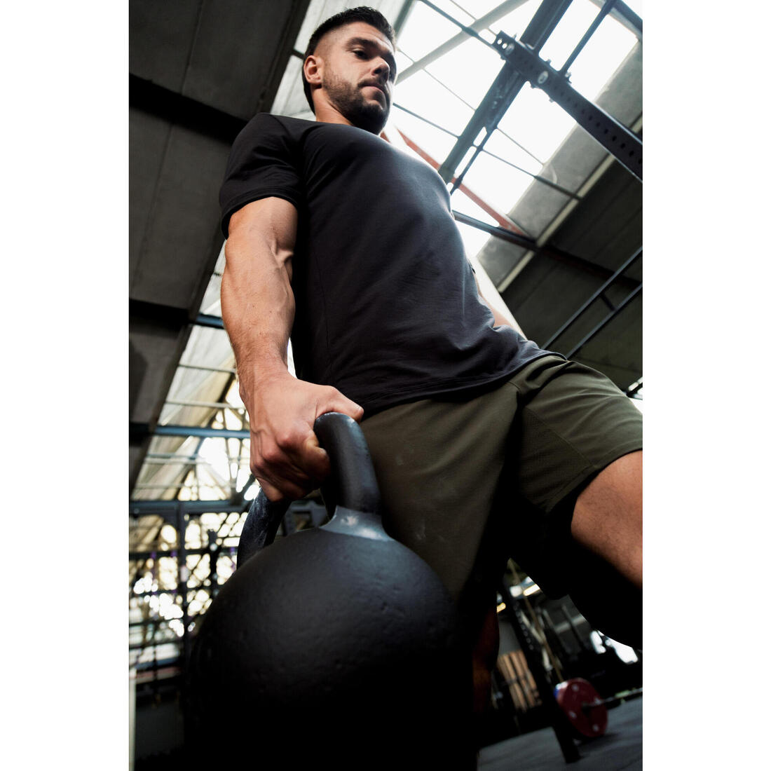 T-shirt de sport léger et extensible homme, noir et