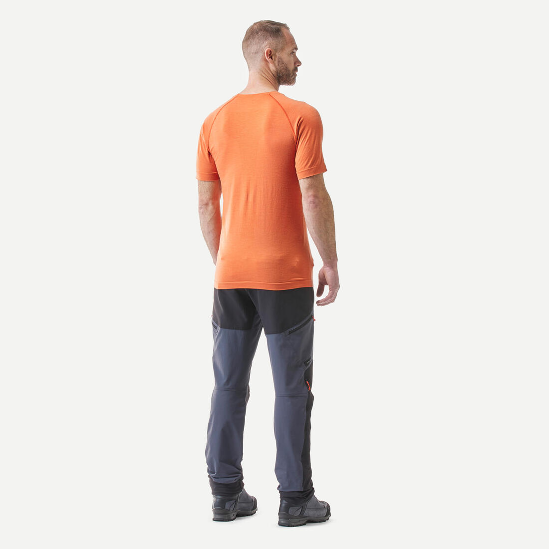 T-shirt de trek manches courtes en laine mérinos homme, Merino Seamless