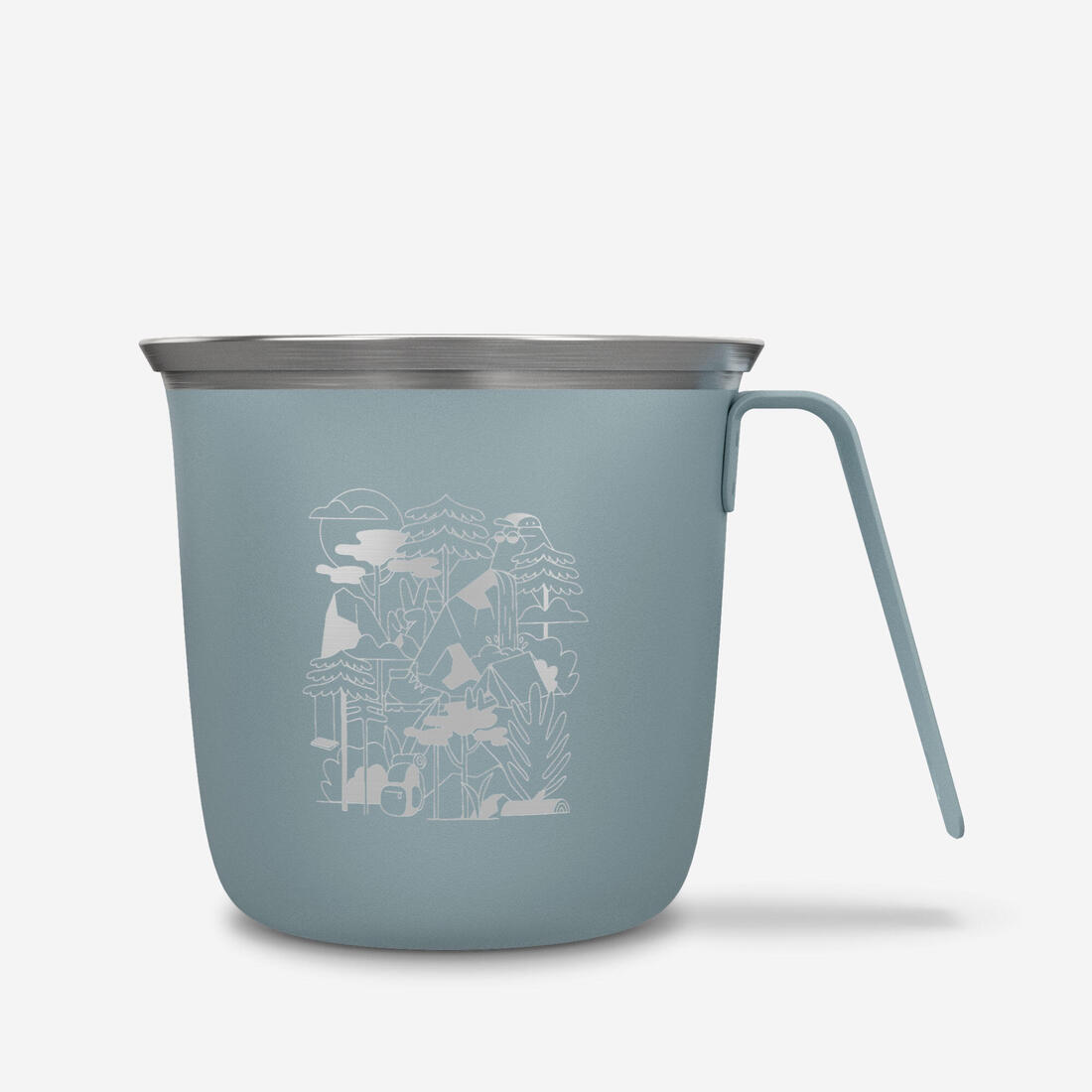 Tasse 500 acier inoxydable 0,3L, pour le camping et la randonnée - Verte.