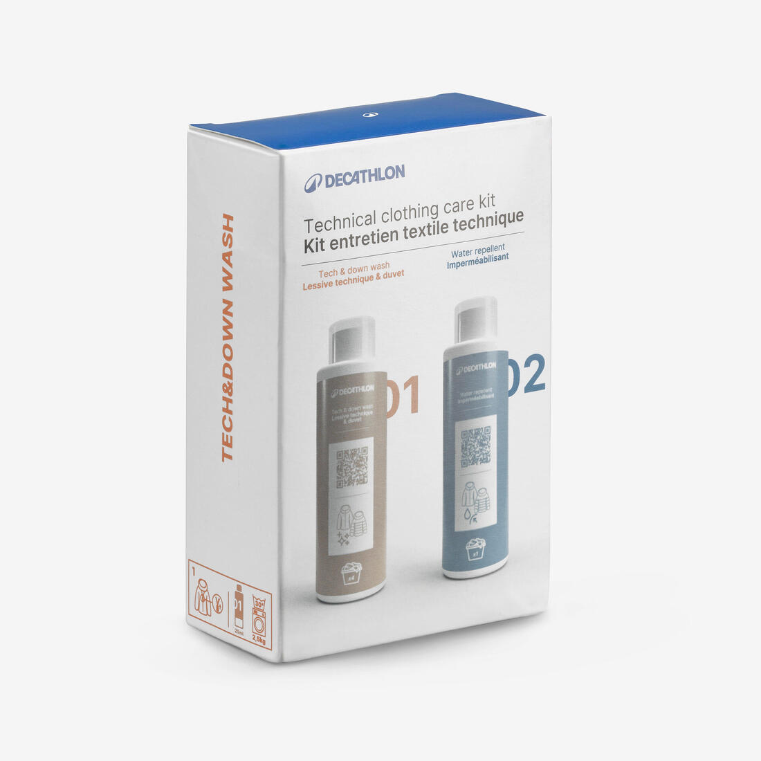 Kit d'entretien lessive et réimperméabilisant, 2 x 100 ml