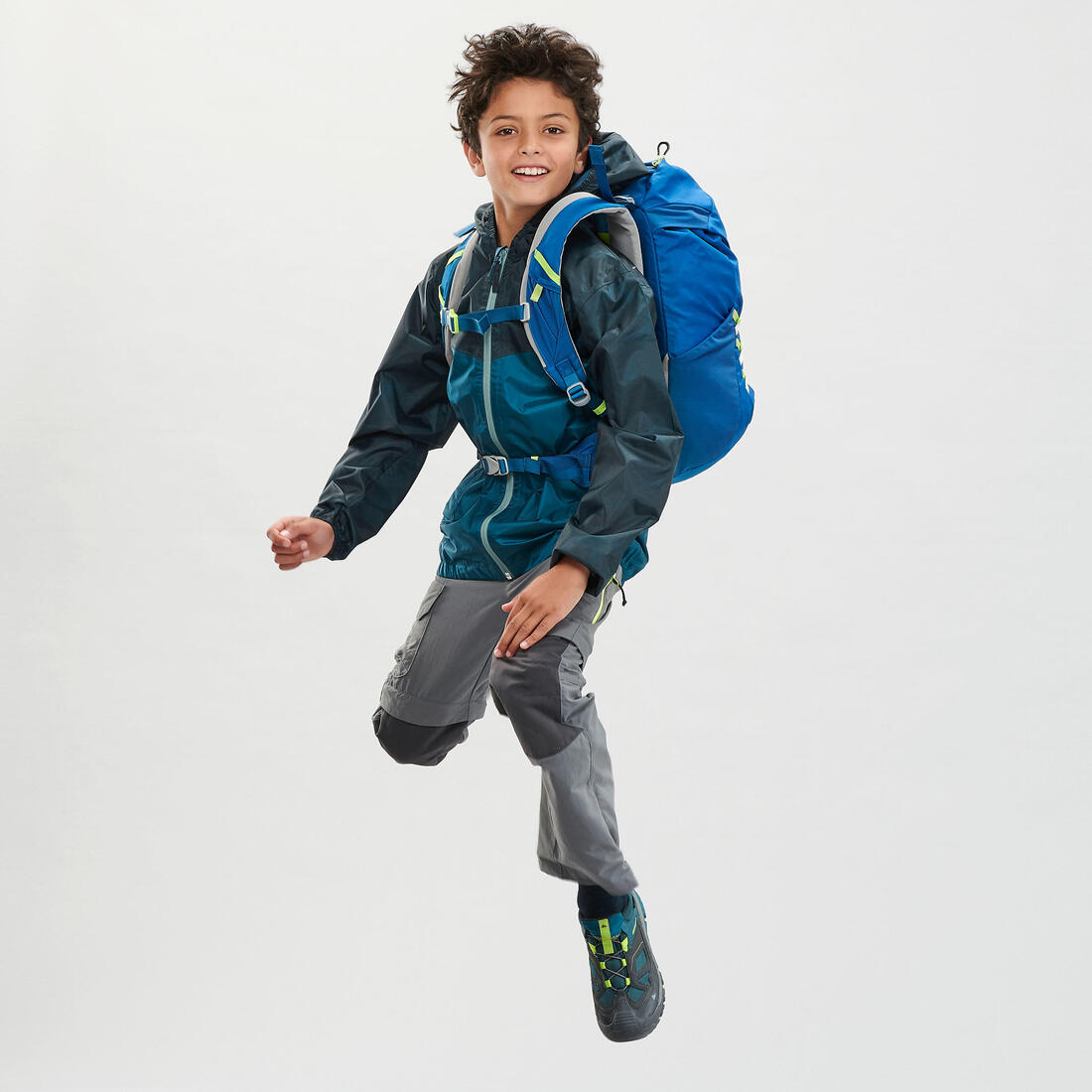 Veste imperméable de randonnée zip enfant 7-15 ans, MH100
