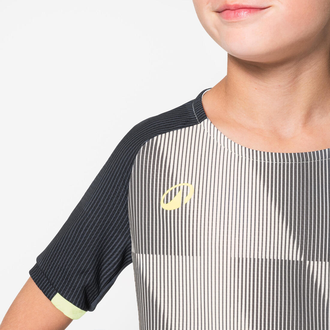 Maillot de football enfant manches courtes VIRALTO Jr Block Bleu ciel et