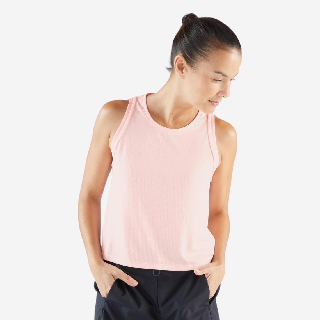 Débardeur court de running respirant femme - kiprun run 500 dry