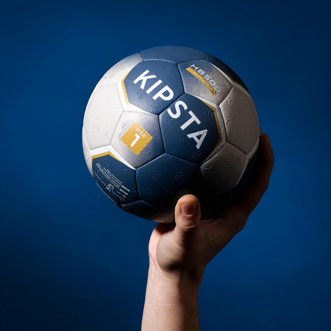 Ballon de handball taille 1 - hb500 hybride bleu/gris