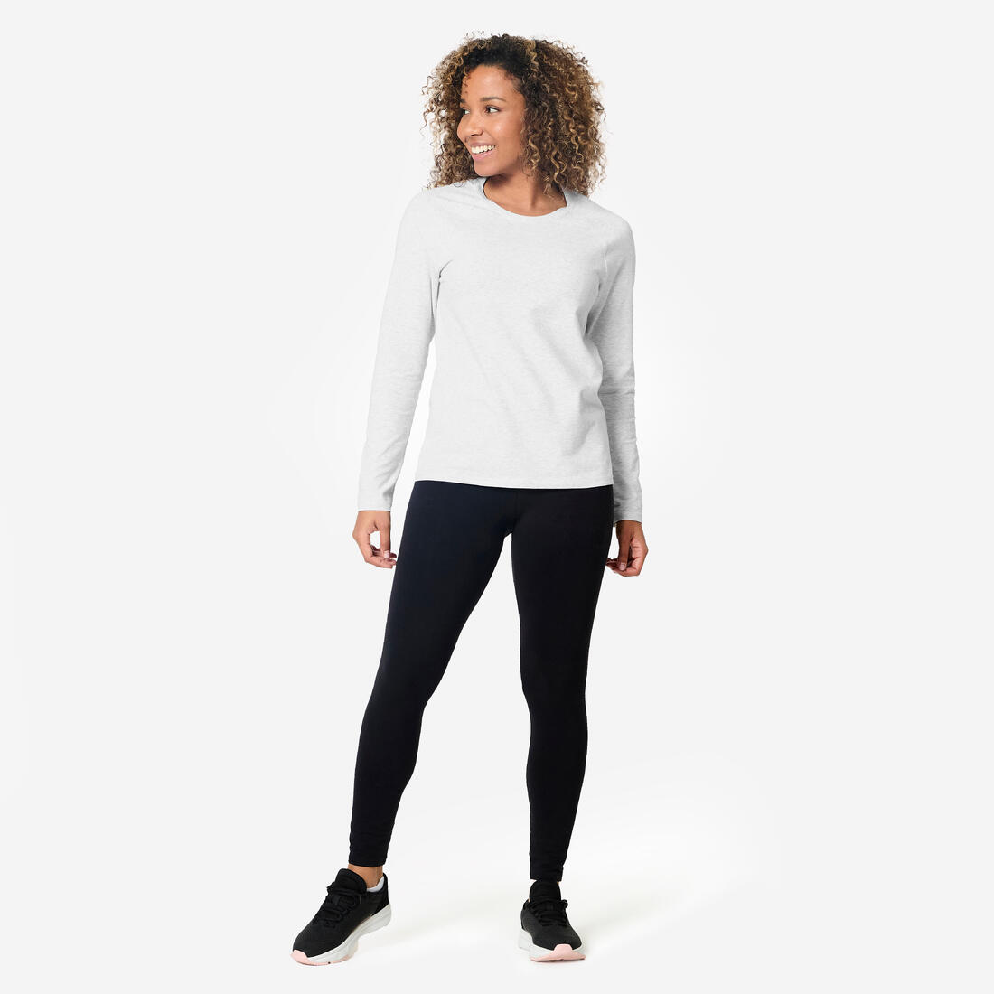 Tee-shirt en coton manches longues femme