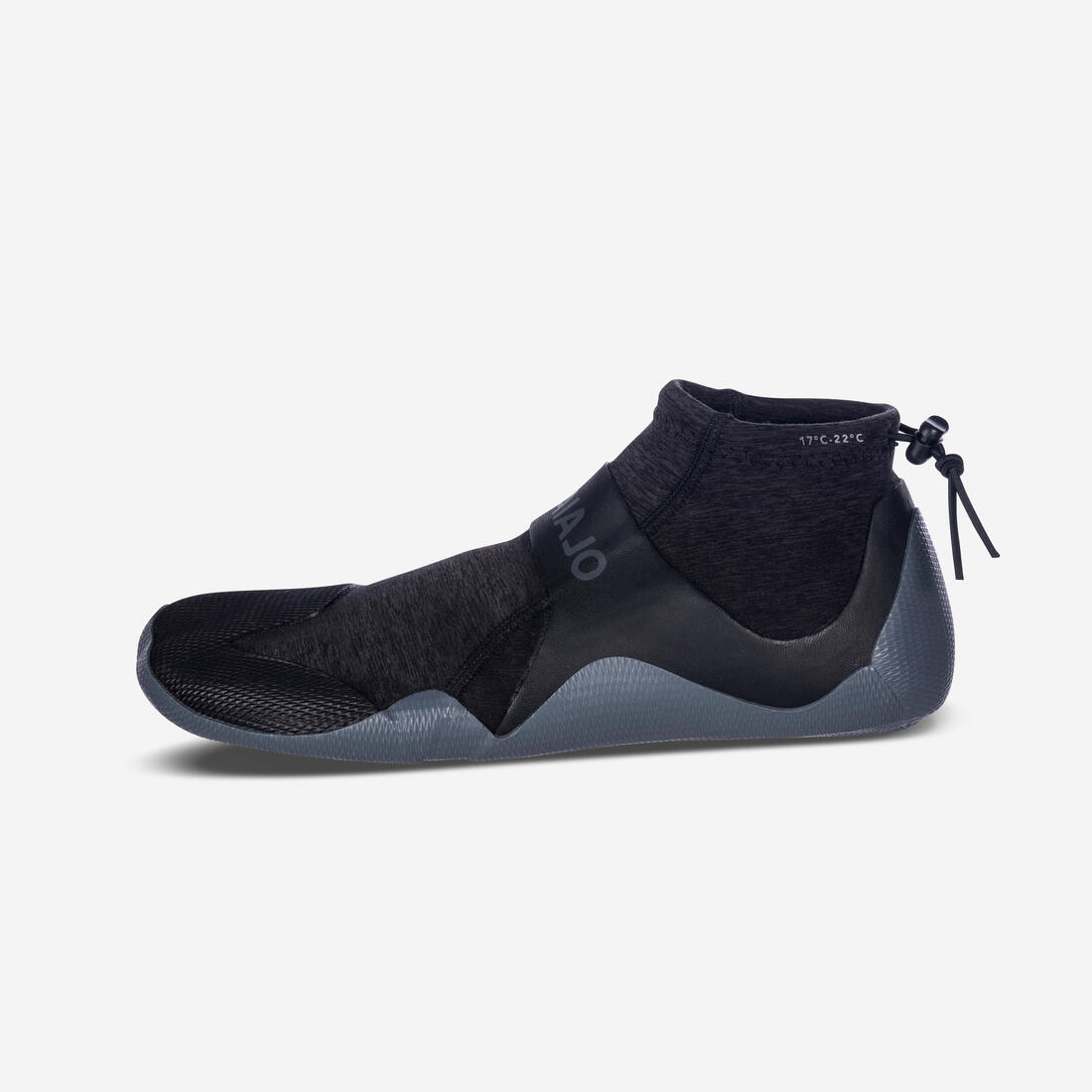 Chaussons bas surf 500 néoprène 2mm gris noir