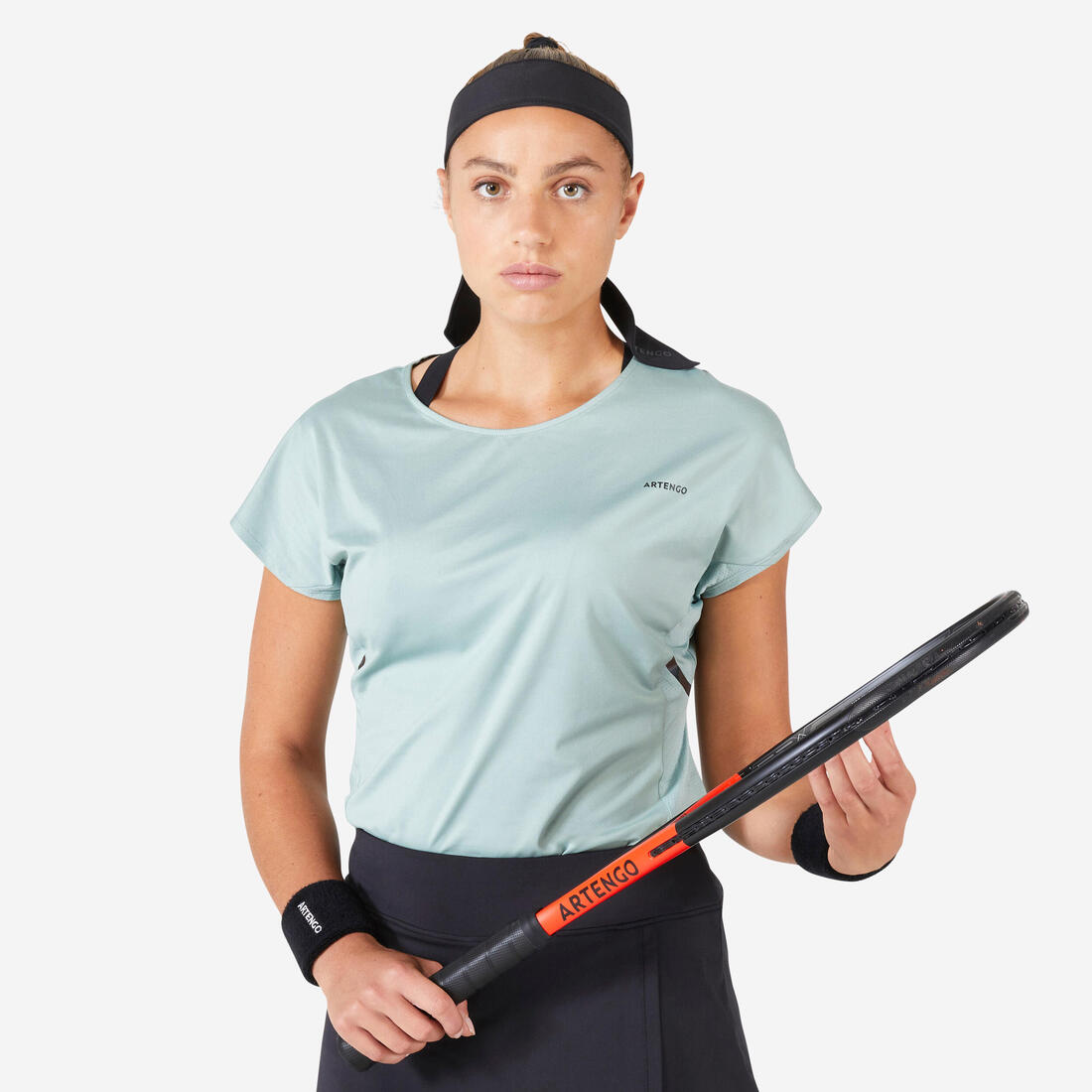 T-Shirt tennis col rond dry soft femme - Dry 500