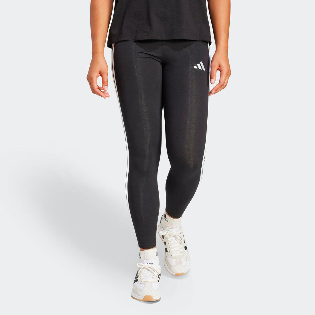 Legging en coton pour femme, noir – noir